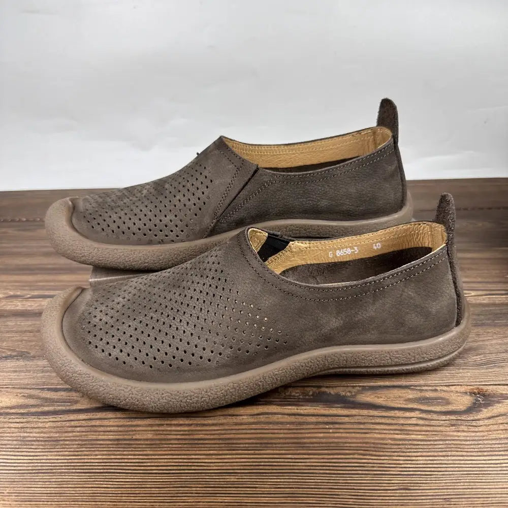 Hollow Out Leather Men's Shoes Breathable Soft Bottom Casual Shoes Beyond Trends Hub