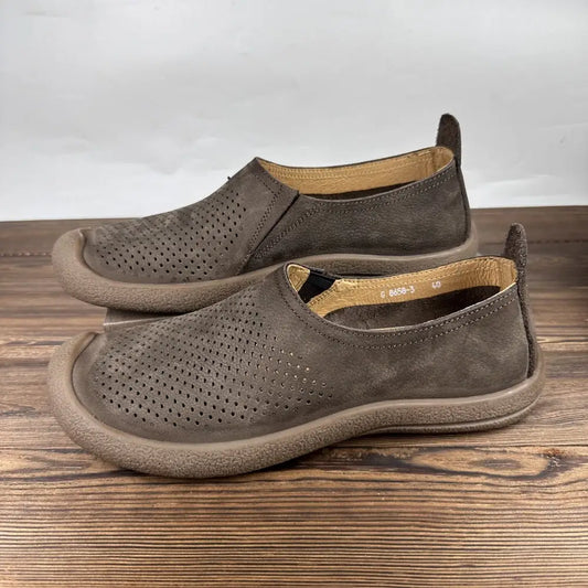 Hollow Out Leather Men's Shoes Breathable Soft Bottom Casual Shoes Beyond Trends Hub