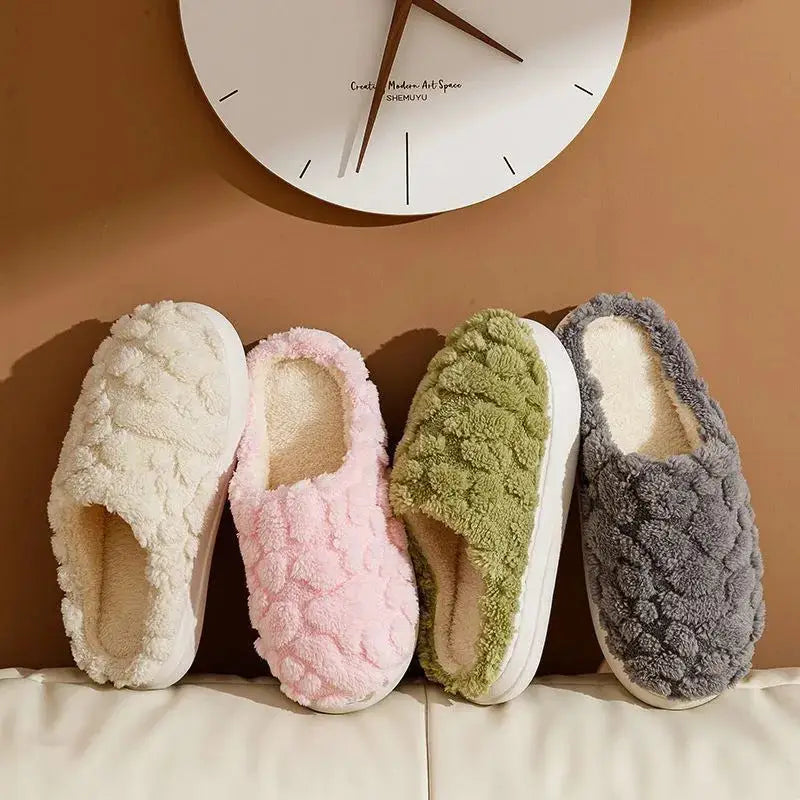 Home Fuzzy Slipper Unisex Cartoon Winter Plush Slipper Anti-Skid Soft Soled Cotton Shoes Comfy Outdoor Couple Slippers Beyond Trends Hub