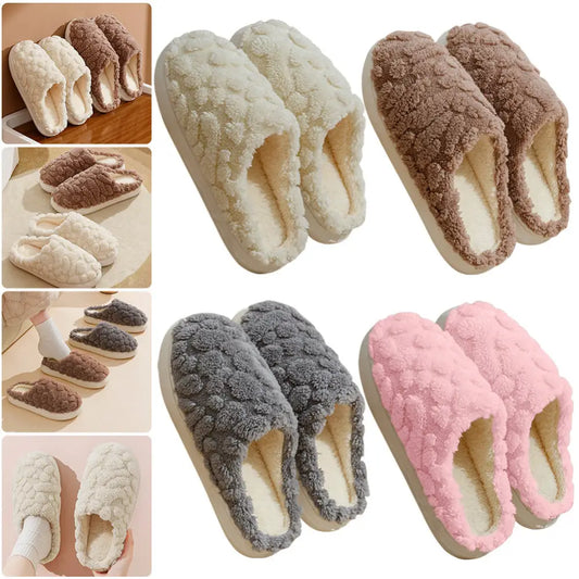 Home Fuzzy Slipper Unisex Cartoon Winter Plush Slipper Anti-Skid Soft Soled Cotton Shoes Comfy Outdoor Couple Slippers Beyond Trends Hub