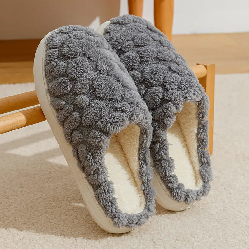 Home Fuzzy Slipper Unisex Cartoon Winter Plush Slipper Anti-Skid Soft Soled Cotton Shoes Comfy Outdoor Couple Slippers Beyond Trends Hub