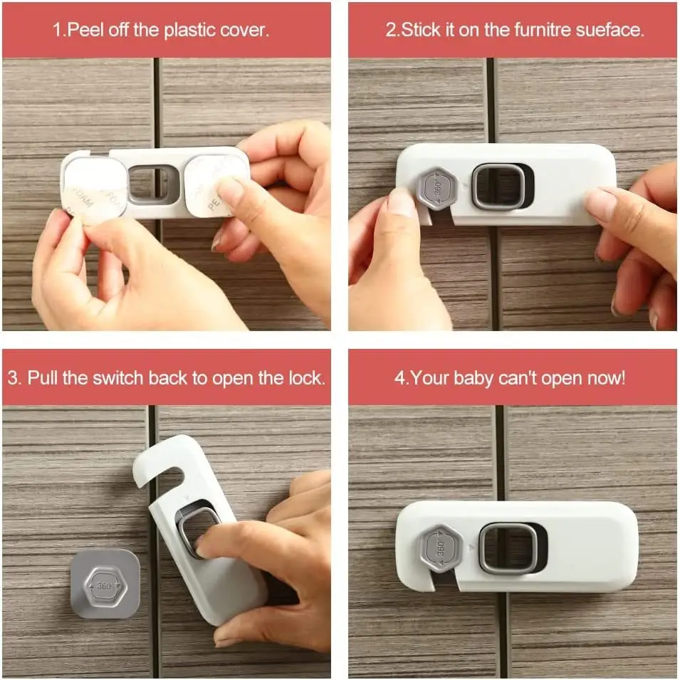 Home Refrigerator Lock Fridge Freezer Door Catch Lock Toddler Kids Child Cabinet Safety Lock For Baby Safety Child Lock Beyond Trends Hub