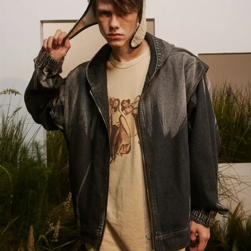 Hooded Washed Do The Old Cowboy Coat For Women Men Spring And Autumn Beyond Trends Hub