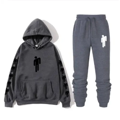Hoodie print American singer Billie Eilish Hoodie men and women Harajuku hip hop Brilie Eilish sweatshirt set+ pants - Beyond Trends Hub 