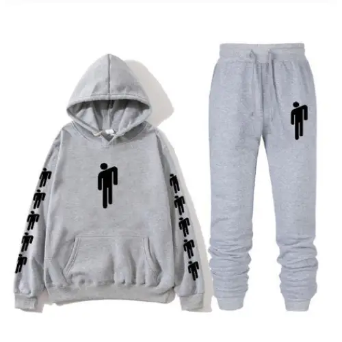 Hoodie print American singer Billie Eilish Hoodie men and women Harajuku hip hop Brilie Eilish sweatshirt set+ pants - Beyond Trends Hub 