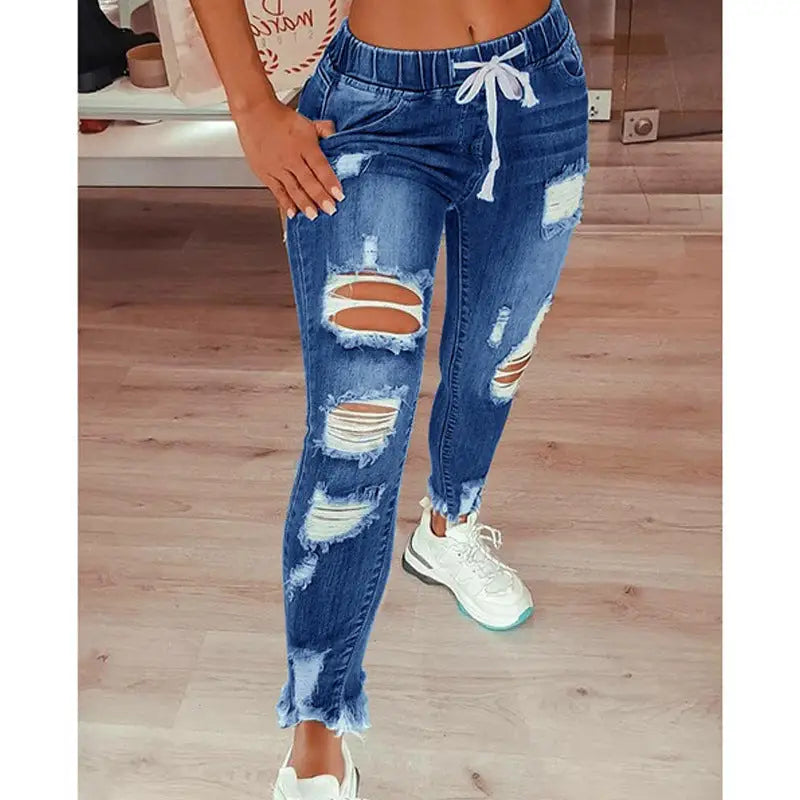 Hot Selling European And American Women'S Jeans Slim Slimming Women'S Jeans Trousers Beyond Trends Hub