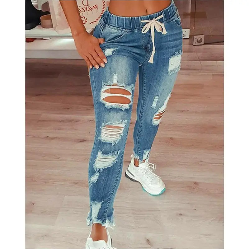 Hot Selling European And American Women'S Jeans Slim Slimming Women'S Jeans Trousers Beyond Trends Hub