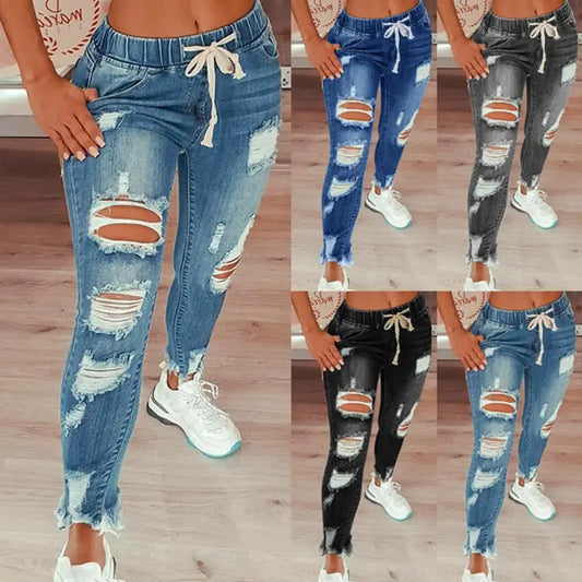 Hot Selling European And American Women'S Jeans Slim Slimming Women'S Jeans Trousers Beyond Trends Hub