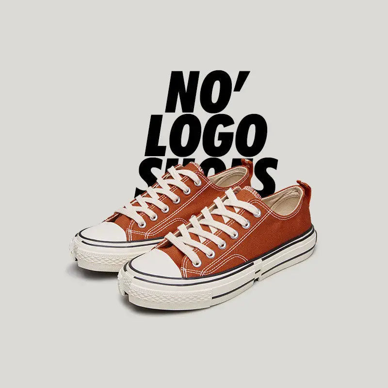 INF casual low canvas shoes - Orange / 39