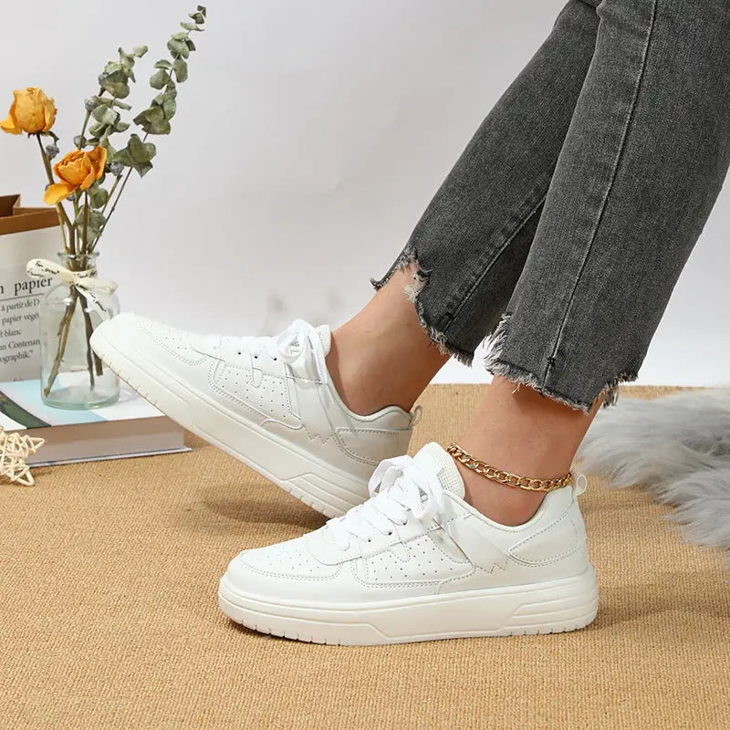 Ins European And American Fashion Platform Couple's Soft Bottom Comfortable Board Shoes Can Be Tie Up Beyond Trends Hub