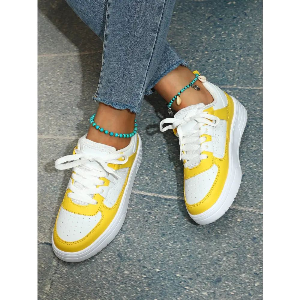 Ins European And American Fashion Platform Couple's Soft Bottom Comfortable Board Shoes Can Be Tie Up Beyond Trends Hub