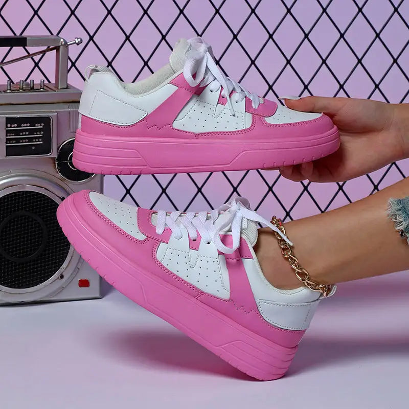 Ins European And American Fashion Platform Couple's Soft Bottom Comfortable Board Shoes Can Be Tie Up Beyond Trends Hub