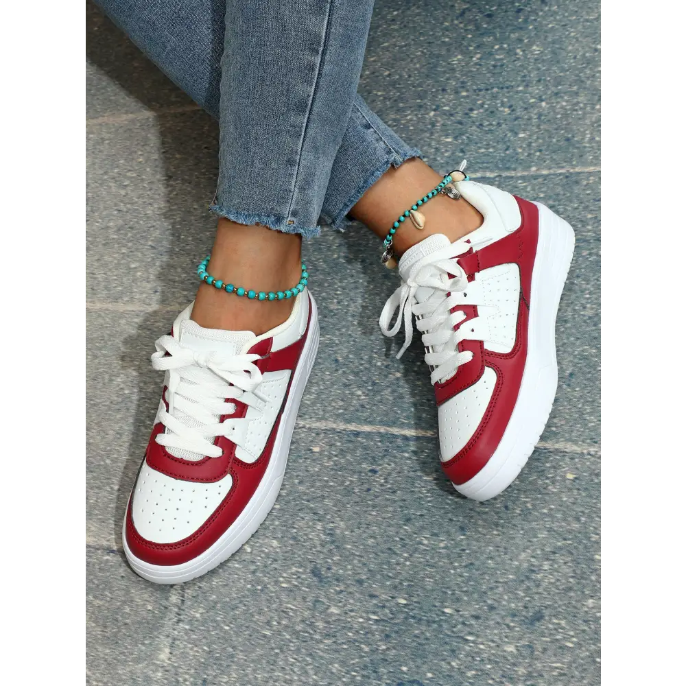 Ins European And American Fashion Platform Couple's Soft Bottom Comfortable Board Shoes Can Be Tie Up Beyond Trends Hub