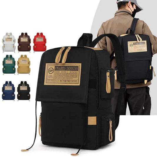 Ins Fashion Backpack Men Multi-pocket Large Capacity Travel Computer Bag Women Junior High School Students Schoolbag Beyond Trends Hub