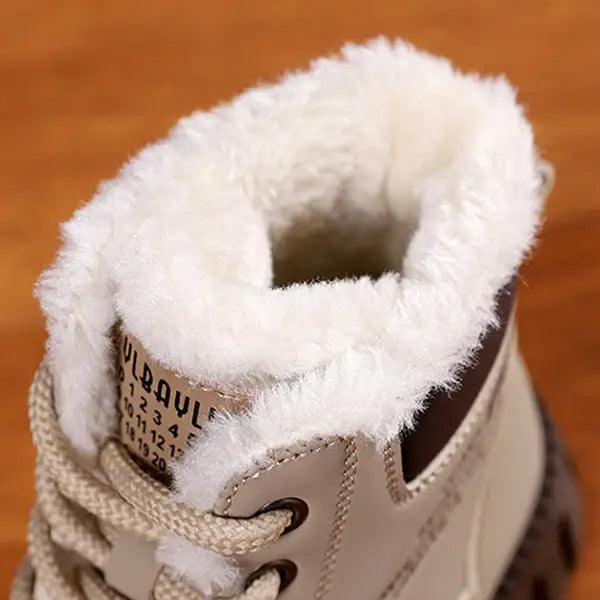 Ins Lace-up Snow Boots Winter Warm Fleece Flat Shoes For Women Fashion Casual Plush Ankle Boot - 4