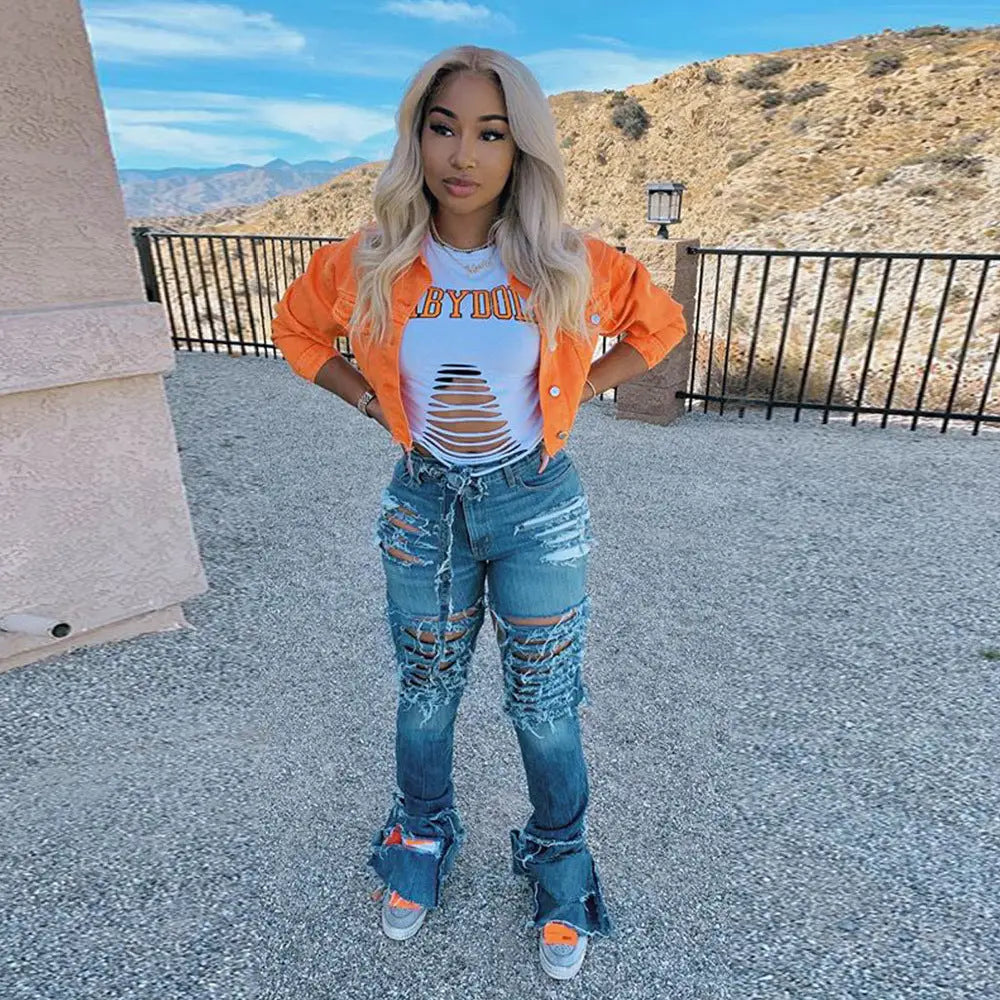Jacket Women Streetwear Denim Jacket Women Outwear Bodycon Jeans Jackets Women Coat Casual Ladies Cropped Jackets Beyond Trends Hub