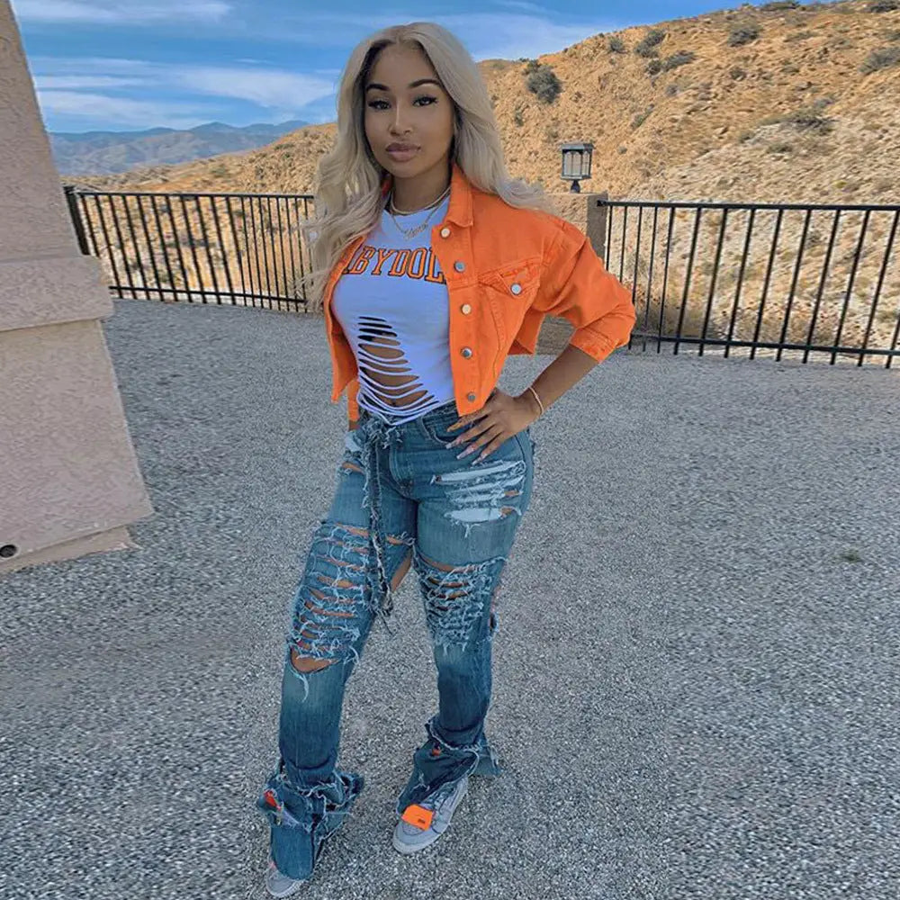 Jacket Women Streetwear Denim Jacket Women Outwear Bodycon Jeans Jackets Women Coat Casual Ladies Cropped Jackets Beyond Trends Hub