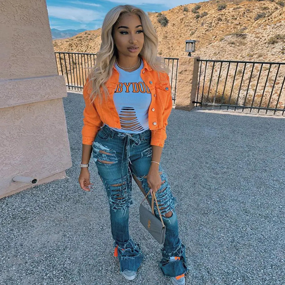 Jacket Women Streetwear Denim Jacket Women Outwear Bodycon Jeans Jackets Women Coat Casual Ladies Cropped Jackets Beyond Trends Hub