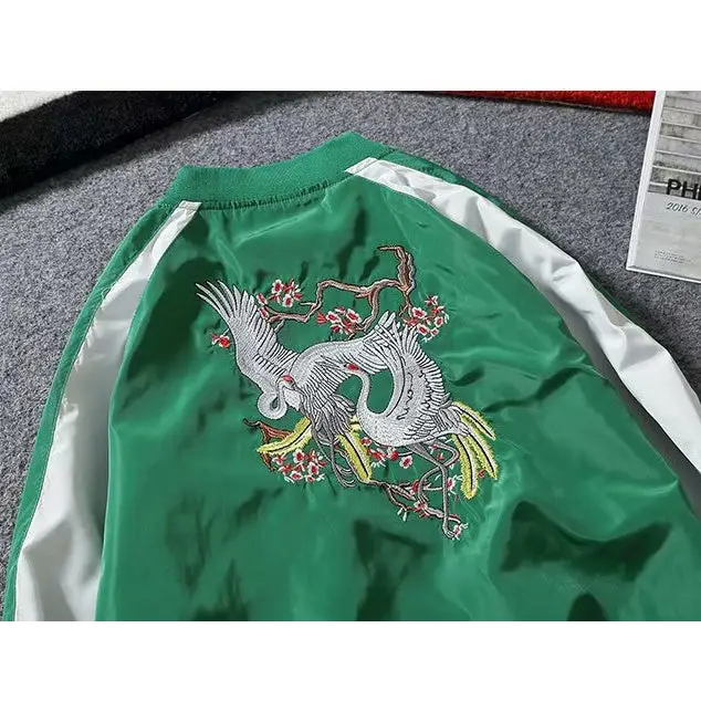 Japanese Couple Autumn Coat Embroidered Baseball For Men And Women Beyond Trends Hub