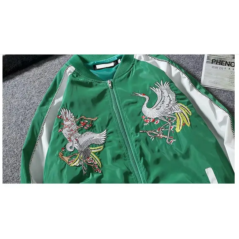 Japanese Couple Autumn Coat Embroidered Baseball For Men And Women Beyond Trends Hub