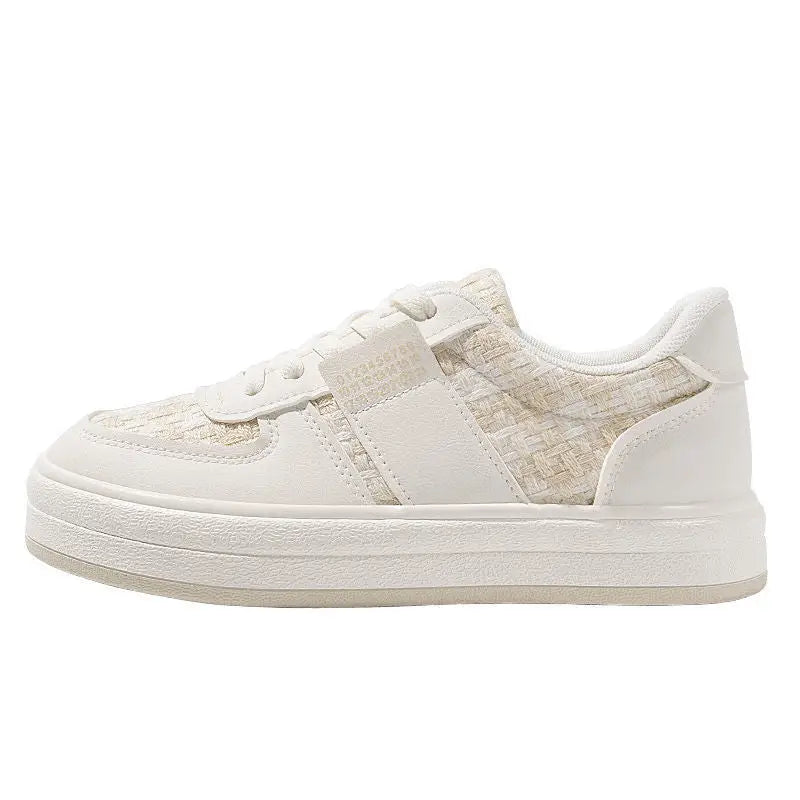 Japanese Style White Thick Bottom Leisure Sports Board Shoes Beyond Trends Hub