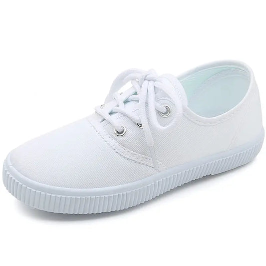 Kindergarten Dance Canvas Shoes - White / 22