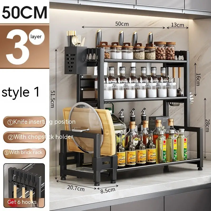 Kitchen Dining Table Cutter Clamp Chopsticks Salt Seasoning Jar Storage Rack Beyond Trends Hub