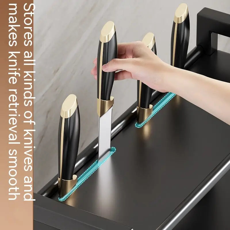 Kitchen Dining Table Cutter Clamp Chopsticks Salt Seasoning Jar Storage Rack Beyond Trends Hub