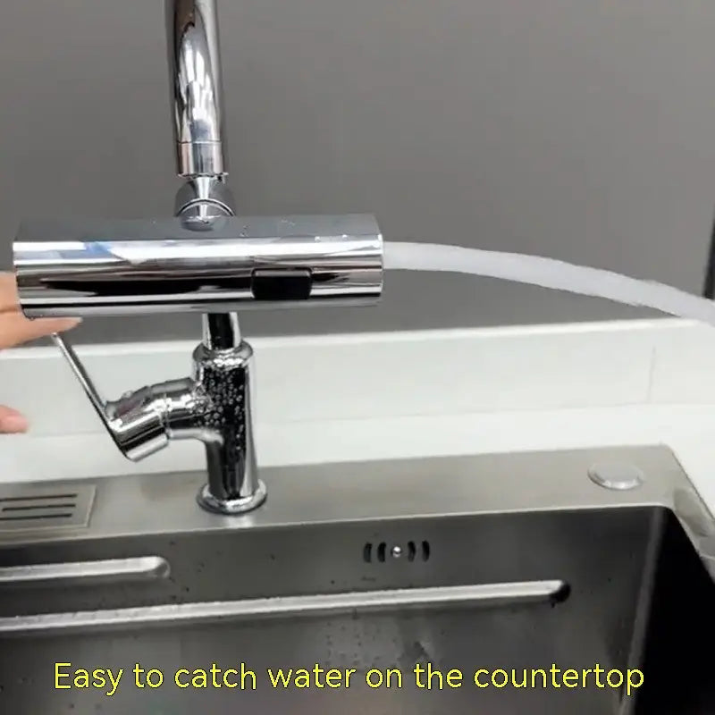 Kitchen Faucet Waterfall Outlet Splash Proof Universal Rotating Bubbler Multifunctional Water Nozzle Extension Kitchen Gadgets Beyond Trends Hub