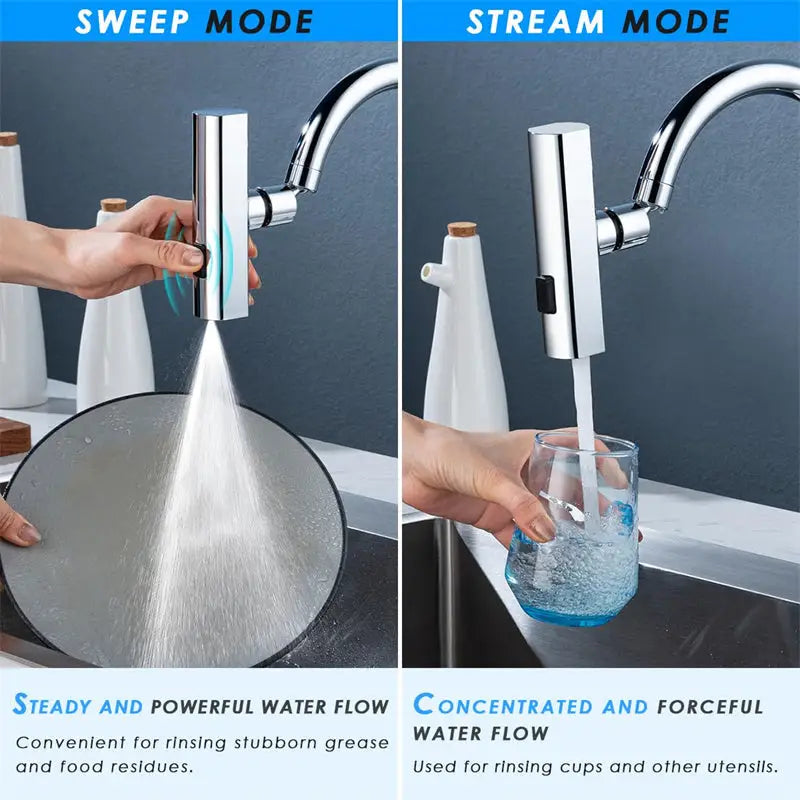 Kitchen Faucet Waterfall Outlet Splash Proof Universal Rotating Bubbler Multifunctional Water Nozzle Extension Kitchen Gadgets Beyond Trends Hub