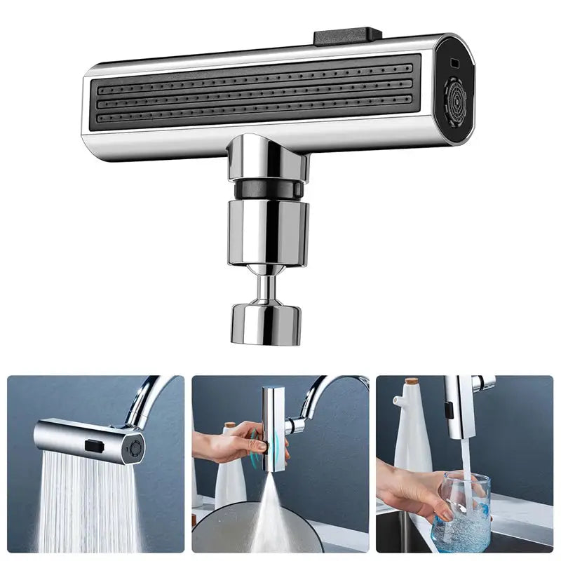 Kitchen Faucet Waterfall Outlet Splash Proof Universal Rotating Bubbler Multifunctional Water Nozzle Extension Kitchen Gadgets Beyond Trends Hub