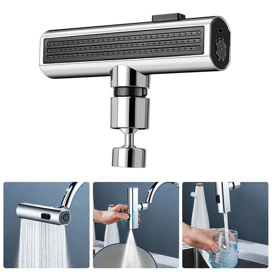 Kitchen Faucet Waterfall Outlet Splash Proof Universal Rotating Bubbler Multifunctional Water Nozzle Extension Kitchen Gadgets Beyond Trends Hub