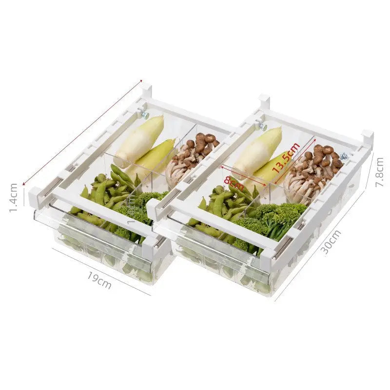 Kitchen Organizer Adjustable Kitchen Refrigerator Storage Rack Fridge Freezer Shelf Holder Pull-out Drawer Organiser Space Saver Beyond Trends Hub
