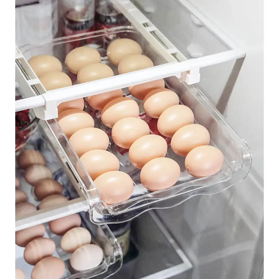 Kitchen Organizer Adjustable Kitchen Refrigerator Storage Rack Fridge Freezer Shelf Holder Pull-out Drawer Organiser Space Saver Beyond Trends Hub