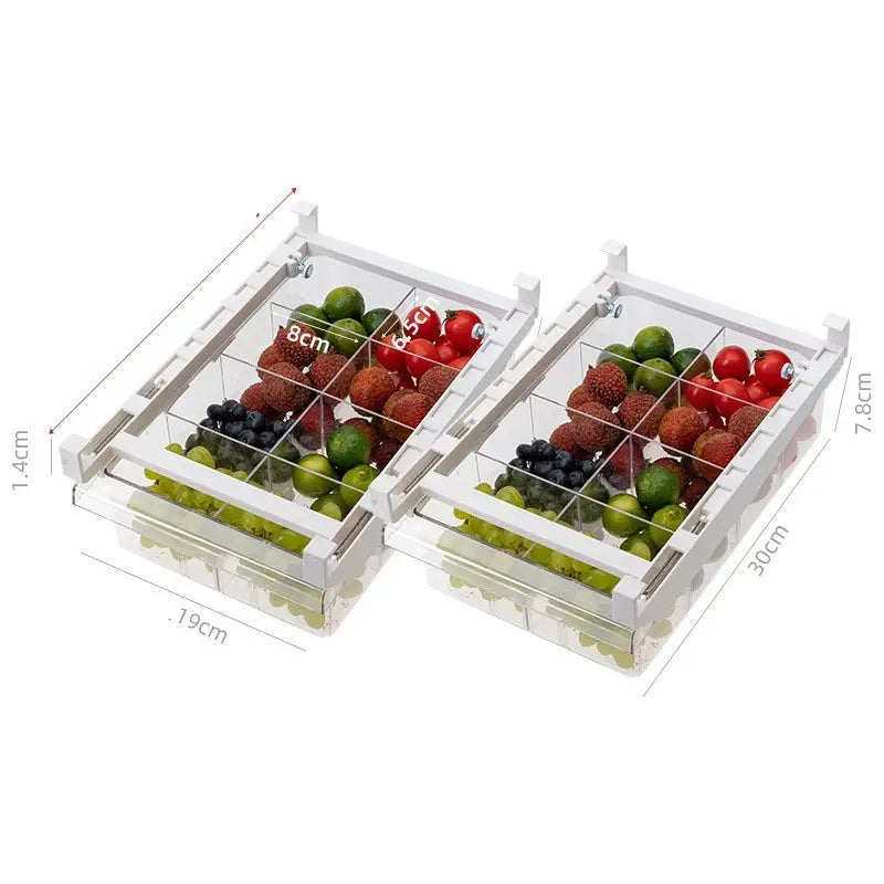 Kitchen Organizer Adjustable Kitchen Refrigerator Storage Rack Fridge Freezer Shelf Holder Pull-out Drawer Organiser Space Saver Beyond Trends Hub