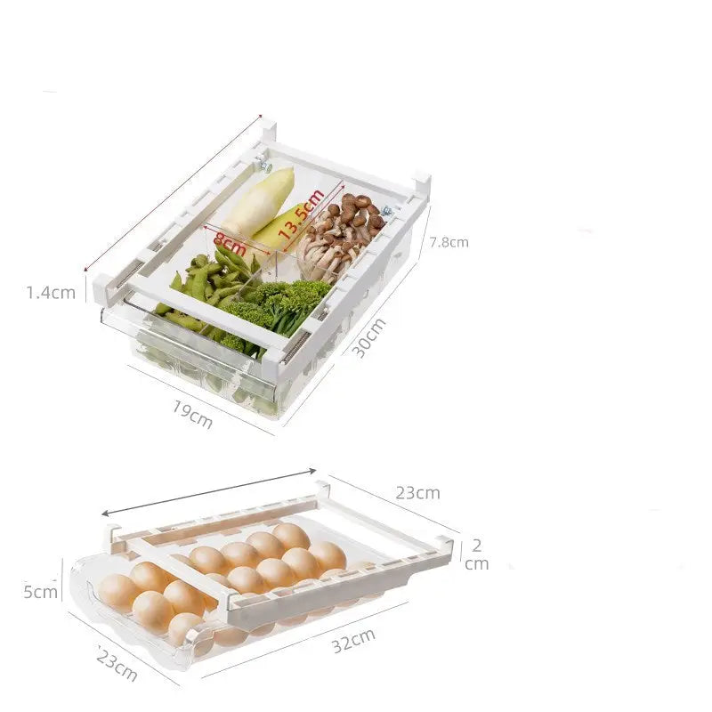 Kitchen Organizer Adjustable Kitchen Refrigerator Storage Rack Fridge Freezer Shelf Holder Pull-out Drawer Organiser Space Saver Beyond Trends Hub