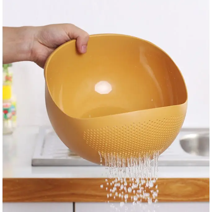 Kitchen plastic thickened rice cooker - Yellow