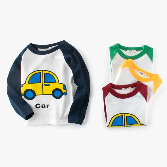 Korean children's wear autumn new boys' long sleeve T-shirt - Beyond Trends Hub 