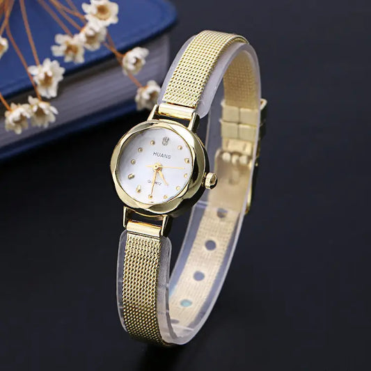 Korean fashion ladies watch small diamond bracelet watch fine quartz watch head of non mechanical exquisite watches - Beyond Trends Hub 
