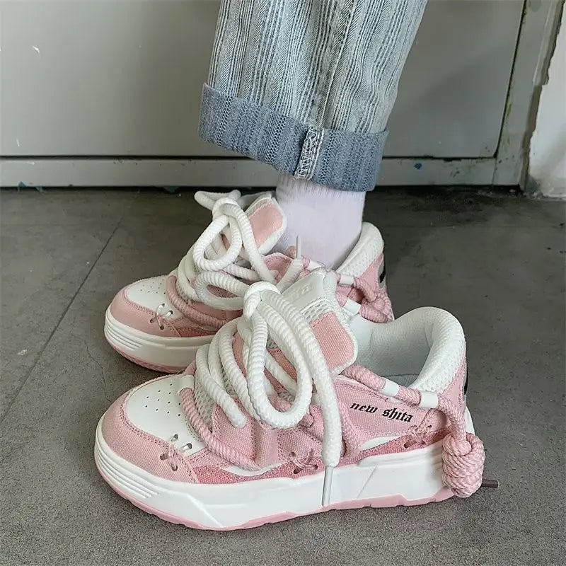 Korean Style Women's Dad Shoes Versatile Student Casual Platform Beyond Trends Hub