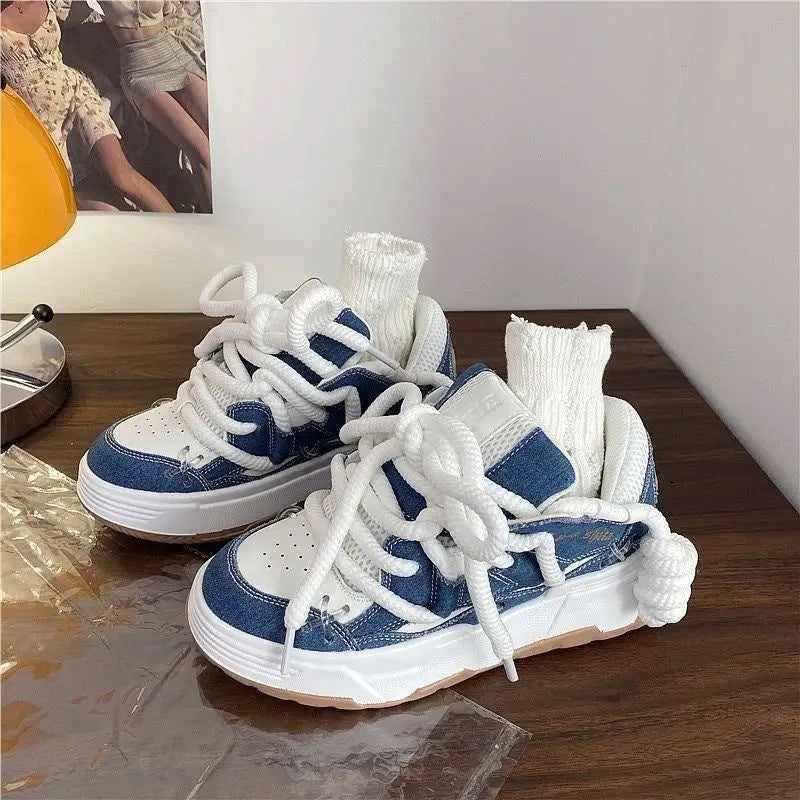Korean Style Women's Dad Shoes Versatile Student Casual Platform Beyond Trends Hub