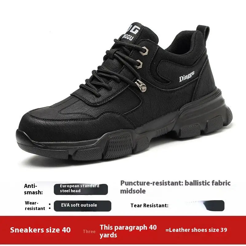 Labor Protection Shoes For Men Anti Smashing And Anti Piercing, All Season Safety Steel Head Beyond Trends Hub
