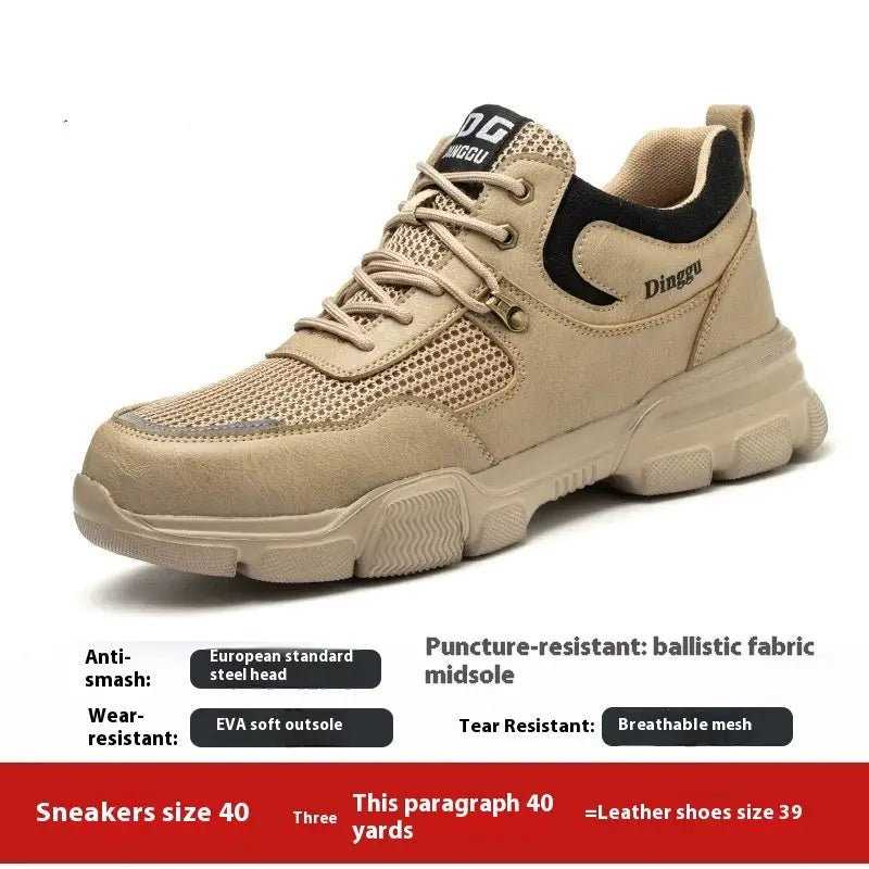 Labor Protection Shoes For Men Anti Smashing And Anti Piercing, All Season Safety Steel Head Beyond Trends Hub