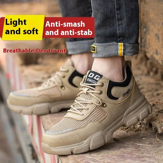 Labor Protection Shoes For Men Anti Smashing And Anti Piercing, All Season Safety Steel Head Beyond Trends Hub