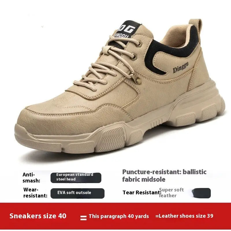 Labor Protection Shoes For Men Anti Smashing And Anti Piercing, All Season Safety Steel Head Beyond Trends Hub