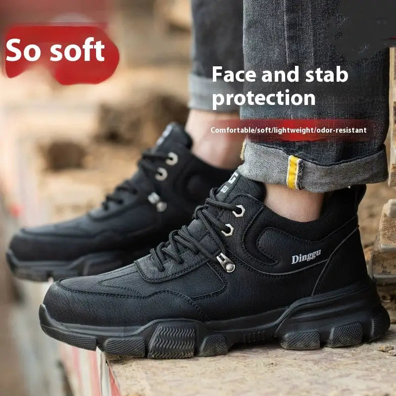 Labor Protection Shoes For Men Anti Smashing And Anti Piercing, All Season Safety Steel Head Beyond Trends Hub
