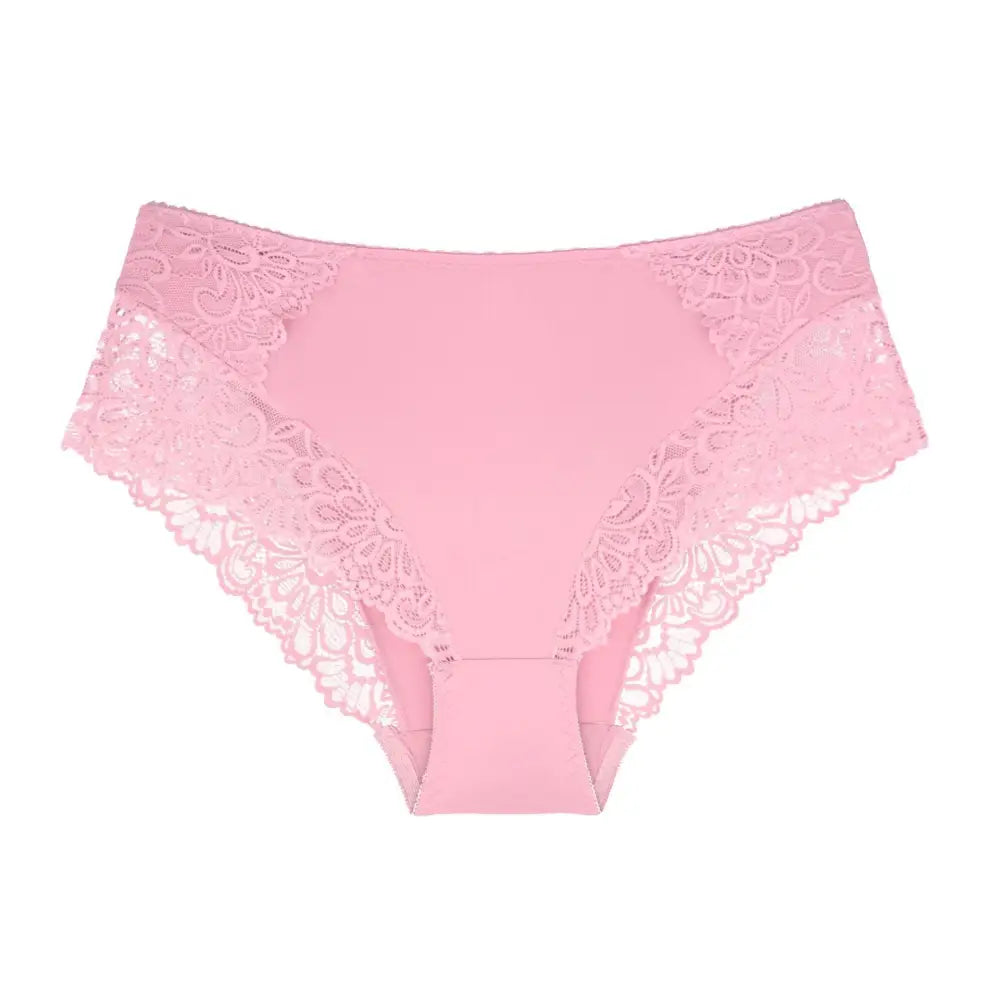 Lace Plus Size Women’s Triangle High Waist Underwear - Cameo Brown / M