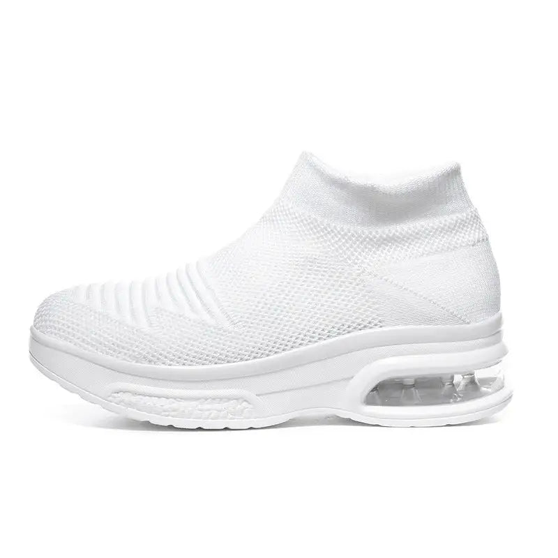 Ladies Casual Shoes Large Size Flat Casual Sports - White / 35