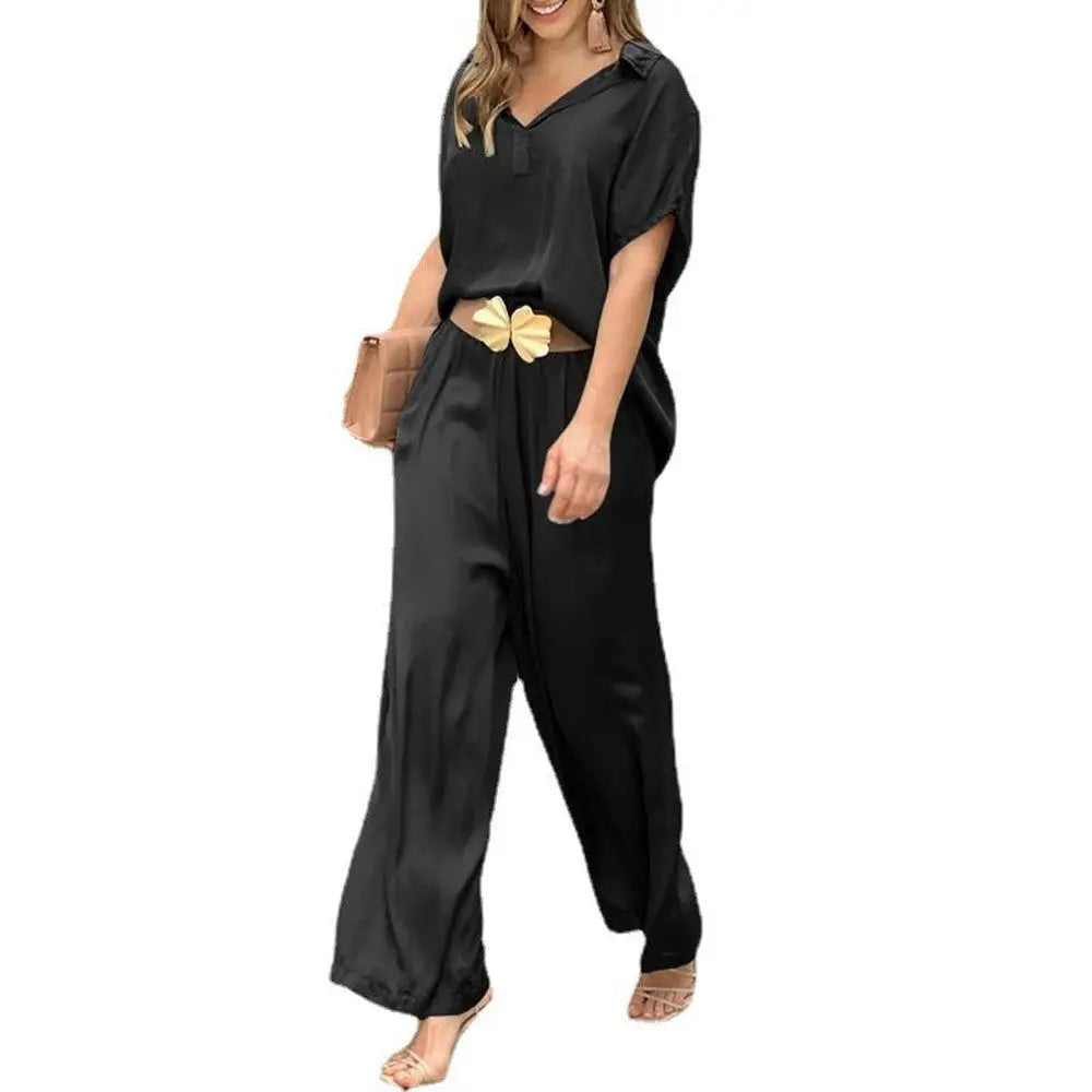 Ladies Elegant 2 Piece Shirts Wide Leg Pants Fashion Beyond Trends Hub