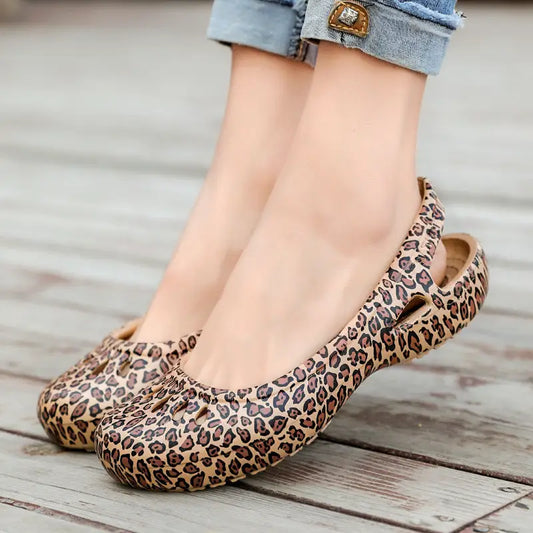Ladies Pattern Flat Shoes Hole Shoes Sandals